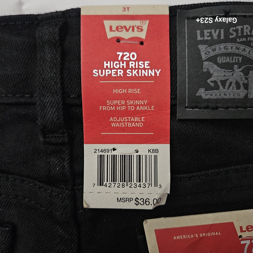 Levi's Black High Rise Super Skinny Jeans